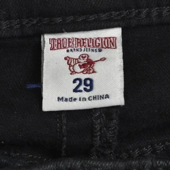 True Religion Halle Coated Black Jeans Mid Rise Skinny size 29 - Picture 7 of 11